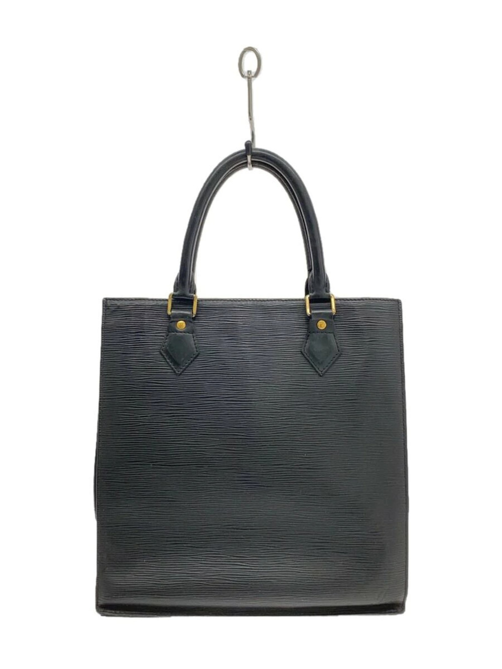 LOUIS VUITTON Sac Plat Epi Leather Black Handbag